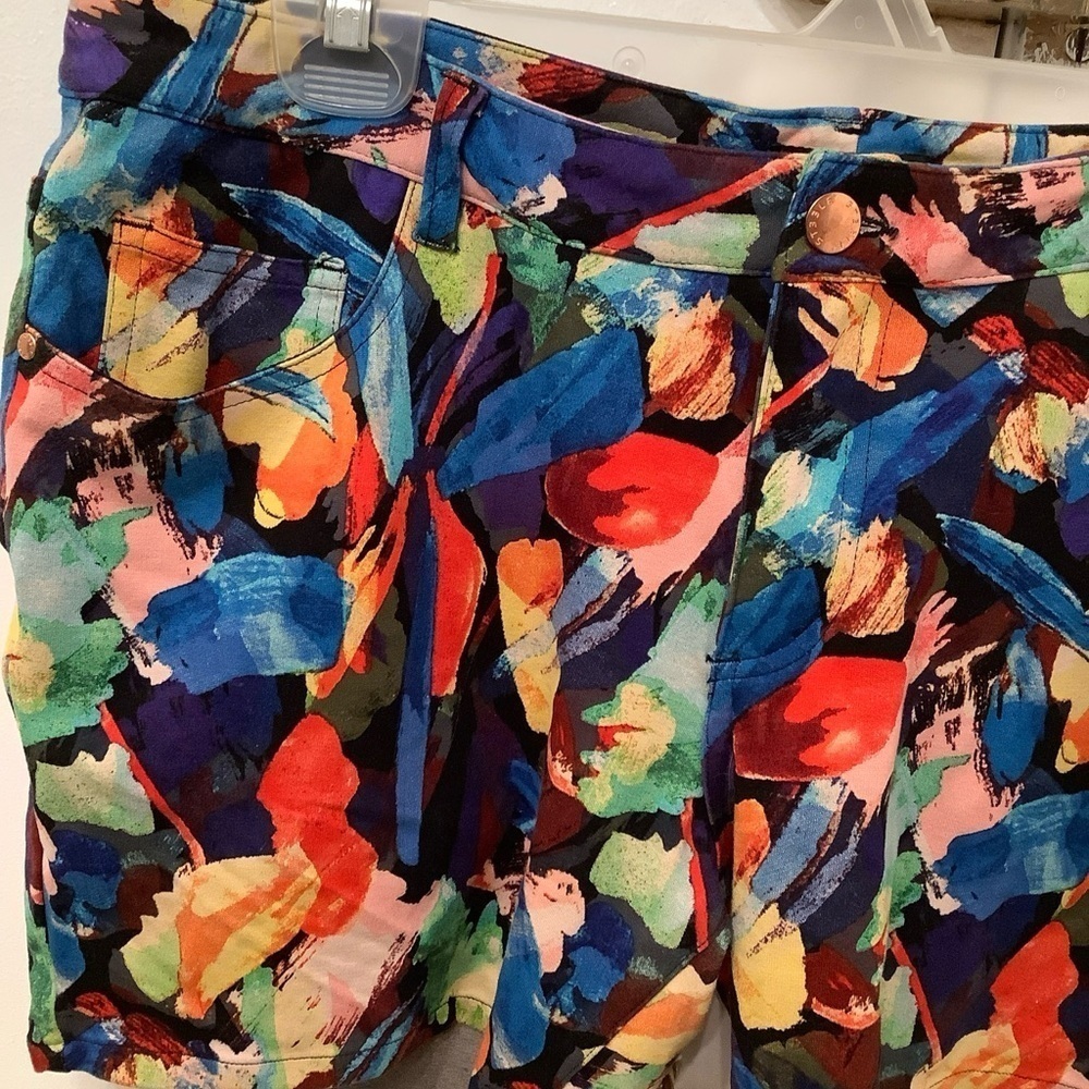 St33le Stretch Knit Jeans Rainbow Shorts Limited Edition 6” Inseam Sz. 34​​​​​​ - Picture 4 of 14
